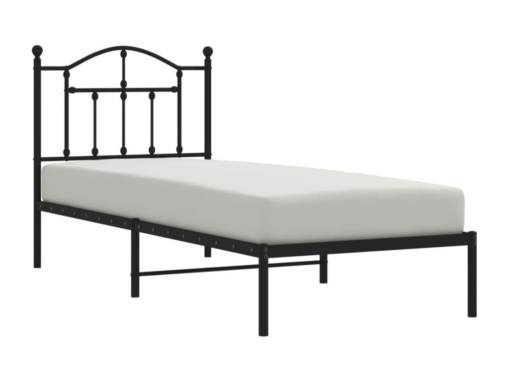 Metal Headboard 80 x 200 cm - Black