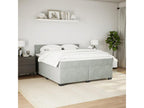 Velvet Slatted Bed Base 180 x 200 cm - Gray - 681936
