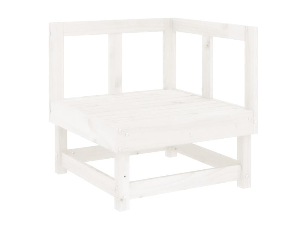 Solid Pine Wood Outdoor Patio Set - White - 583297