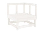 Solid Pine Wood Outdoor Patio Set - White - 188177