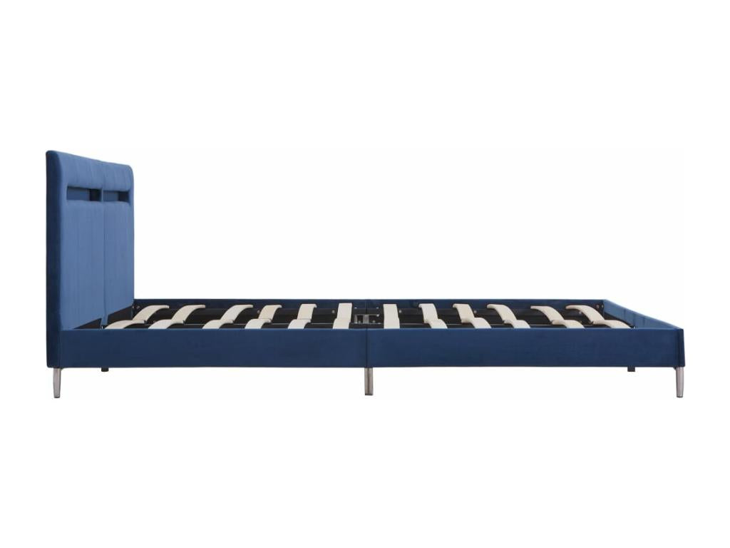 Fabric Bed Frame 180 x 200 cm - Blue