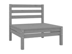 Solid Pine Wood Outdoor Patio Set - Gray - 393048
