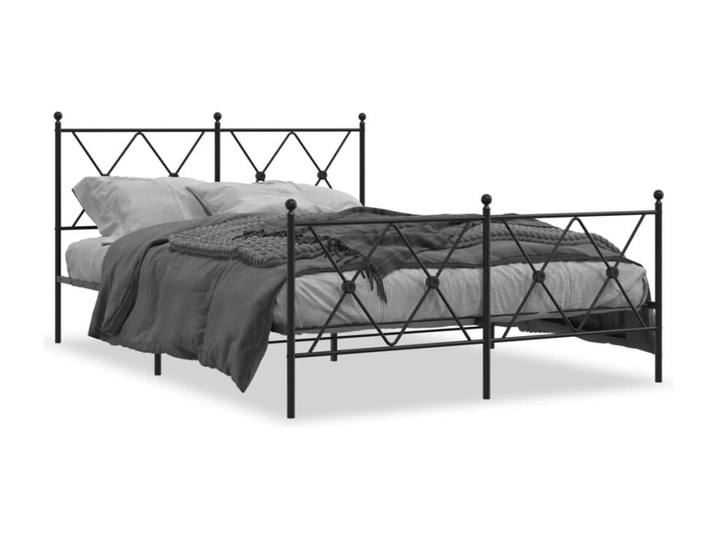 Metal Headboard 140 x 200 - Black