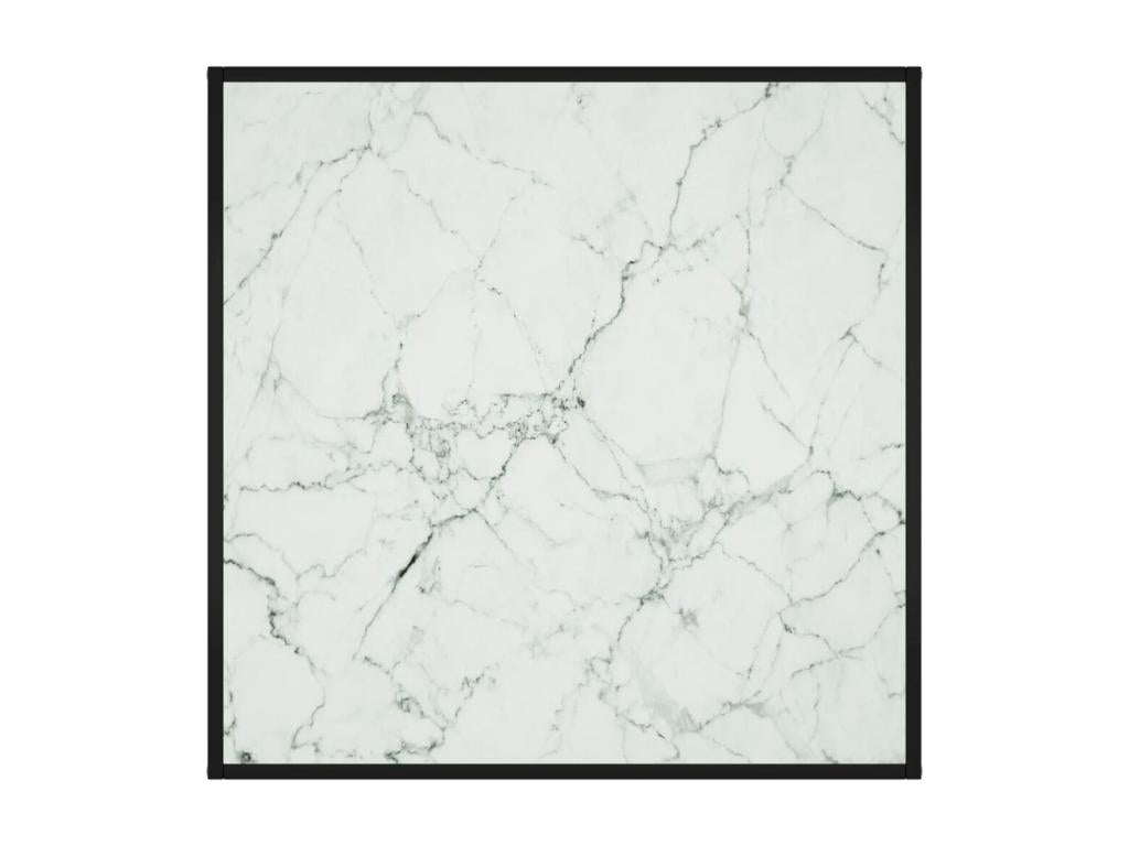 Marble Coffee Table 90 x 90 x 50 cm - Black