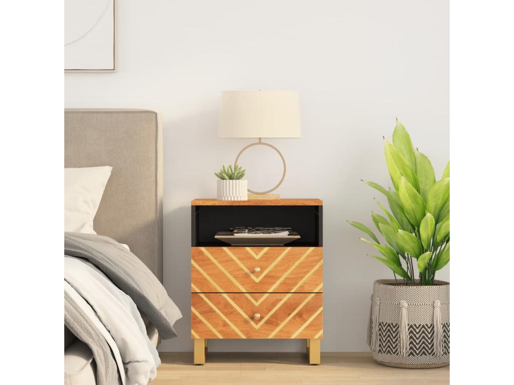 Nightstand 50 x 33 x 60 cm - Brown