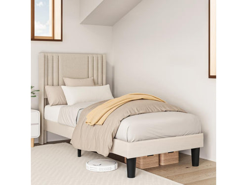 Fabric Headboard 90 x 200 cm - Beige