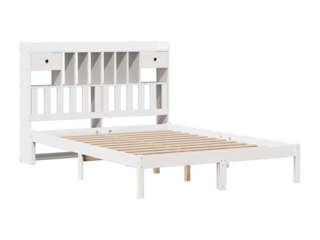 Solid Pine Wood Home Furniture 140 x 190 cm - White
