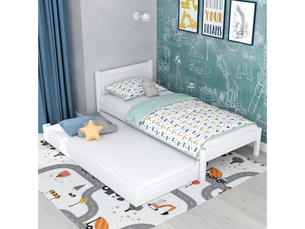 Trundle Bed 100 x 190 - White