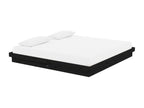 Solid Wood Bed Frame 200 x 200 cm - Black