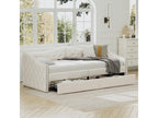 Trundle Bed 90 x 200 cm - White