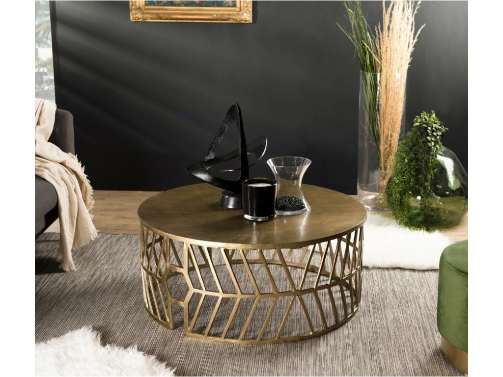 Coffee Table 89 x 89 cm - Gold