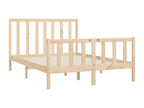 Solid Wood Bed Frame 160 x 200 cm - Brown