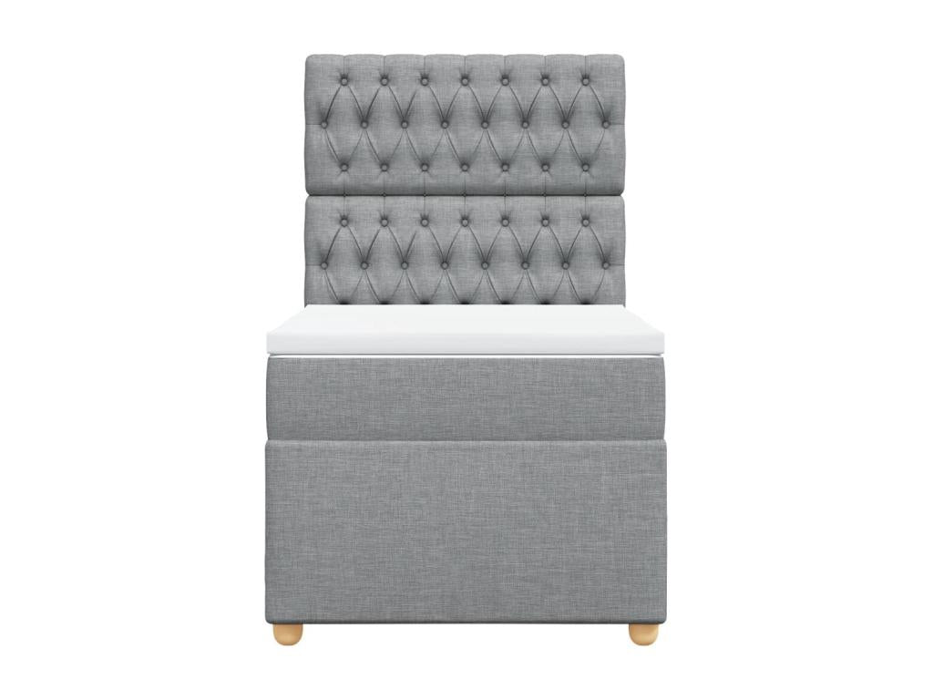 Fabric Slatted Bed Base 90 x 200 cm - Gray - 184239