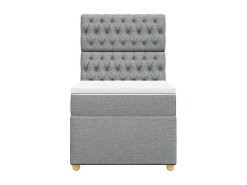 Fabric Slatted Bed Base 90 x 200 cm - Gray - 184239