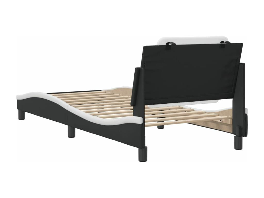 Faux Leather Bed Frame 80 x 200 cm - White