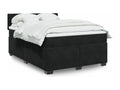 Velvet Slatted Bed Base 140 x 190 cm - Black