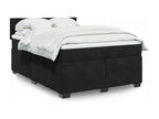 Velvet Slatted Bed Base 140 x 190 cm - Black