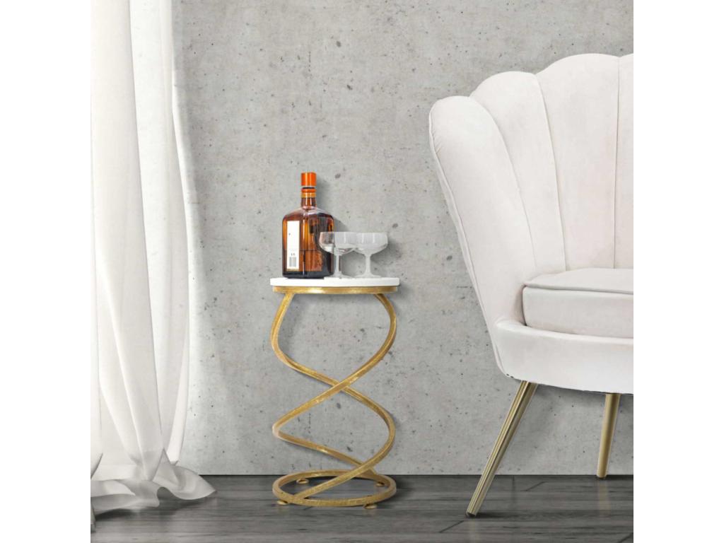 Marble Coffee Table 27.5 x 47.5 cm - Gold