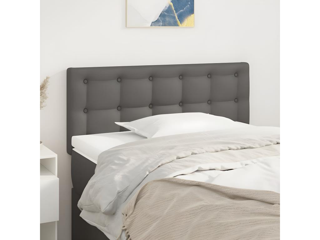 Faux Leather Headboard - Gray