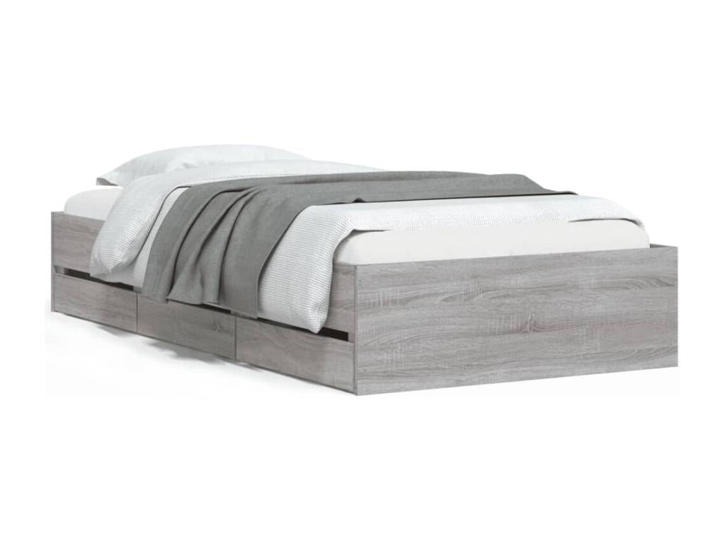 Bed Frame 90 x 200 cm - Gray