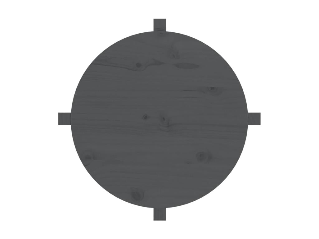 Solid Pine Wood Coffee Table - Gray