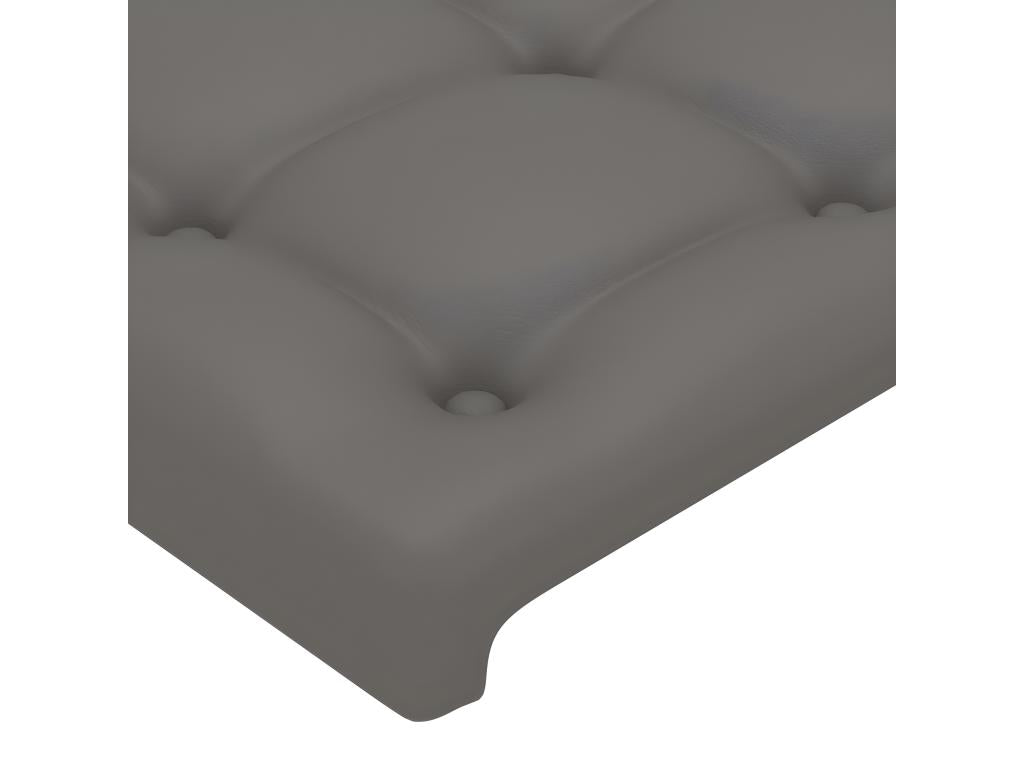 Faux Leather Headboard - Gray