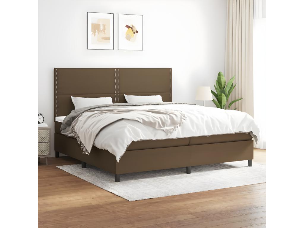 Slatted Bed Base 200 x 200 cm - Brown