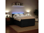 Velvet Slatted Bed Base 140 x 190 cm - Black
