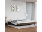Faux Leather Bed Frame 200 x 200 cm - Brown
