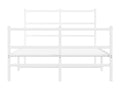 Metal Bed Frame 120 x 190 cm - White
