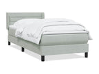 Velvet Slatted Bed Base 90 x 210 cm - Gray