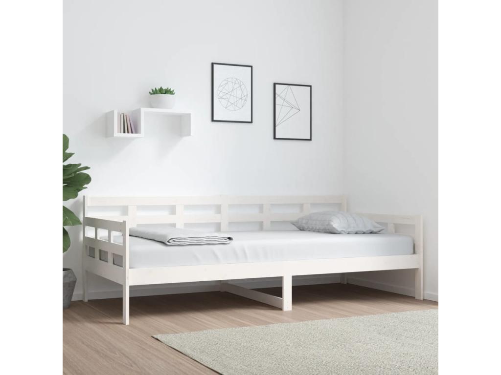 Solid Pine Wood Home Furniture 90 x 200 cm - White