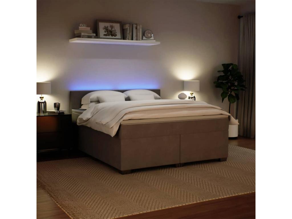 Velvet Slatted Bed Base 180 x 200 cm - Gray - 681936