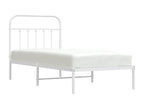 Metal Headboard 90 x 190 cm - White
